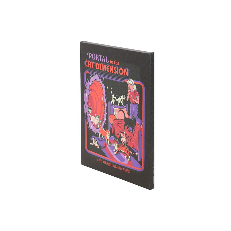 19x25cm The Cat Dimension Canvas Plaque by Steven Rhodes