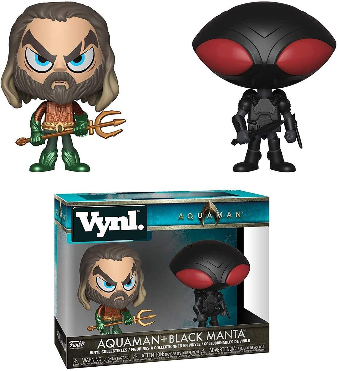 Funko Aquaman & Black Manta DC Comics VYNL 4in 2-Pack Figure