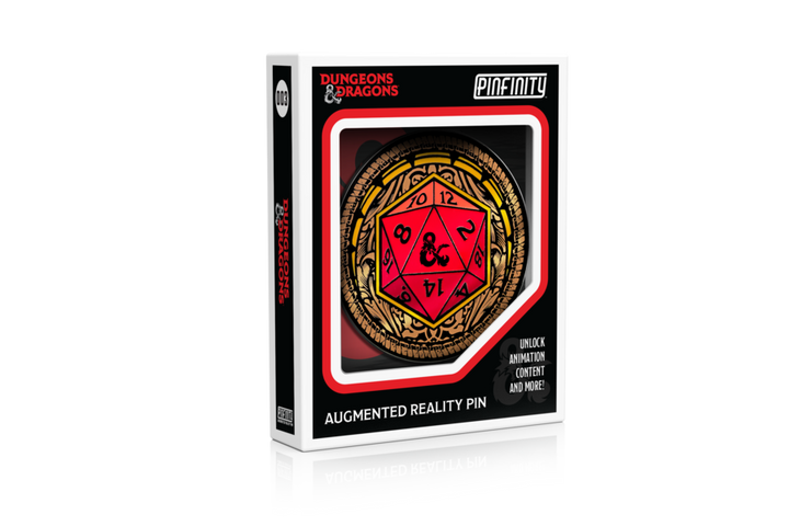 Pinfinity Ornate D20 Dungeons and Dragons Game AR Pin