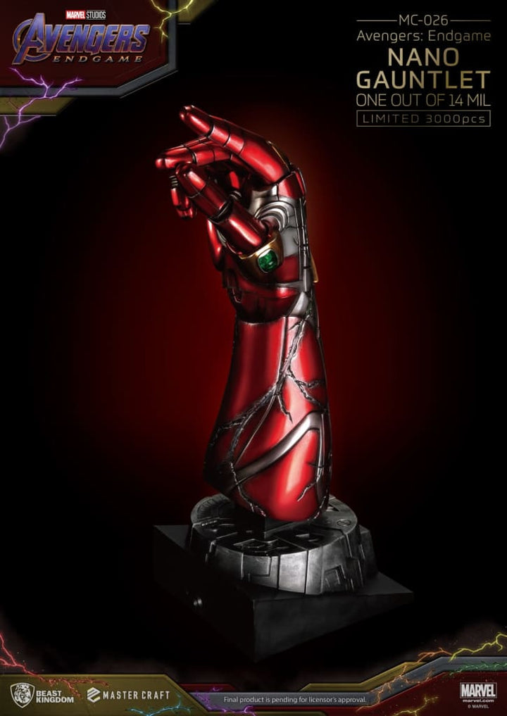 Beast Kingdom Avengers Endgame Master Craft Nano Gauntlet Limited Edition 1/1 Scale Statue - Infinity Collectables  - #tag1#