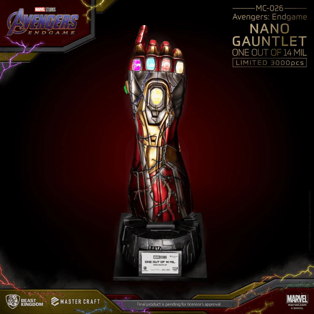 Beast Kingdom Avengers Endgame Master Craft Nano Gauntlet Limited Edition 1/1 Scale Statue - Infinity Collectables  - #tag1#