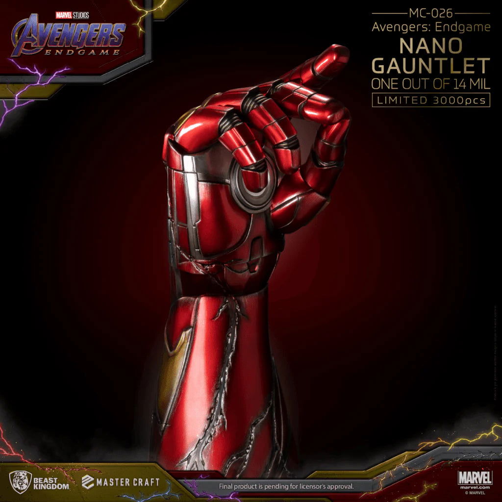 Beast Kingdom Avengers Endgame Master Craft Nano Gauntlet Limited Edition 1/1 Scale Statue - Infinity Collectables  - #tag1#