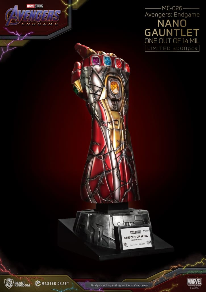 Beast Kingdom Avengers Endgame Master Craft Nano Gauntlet Limited Edition 1/1 Scale Statue - Infinity Collectables  - #tag1#