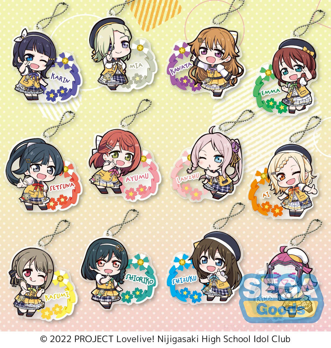 Love Live! Assorted Characters Nijigasaki High School Idol Club Acrylic Keychain