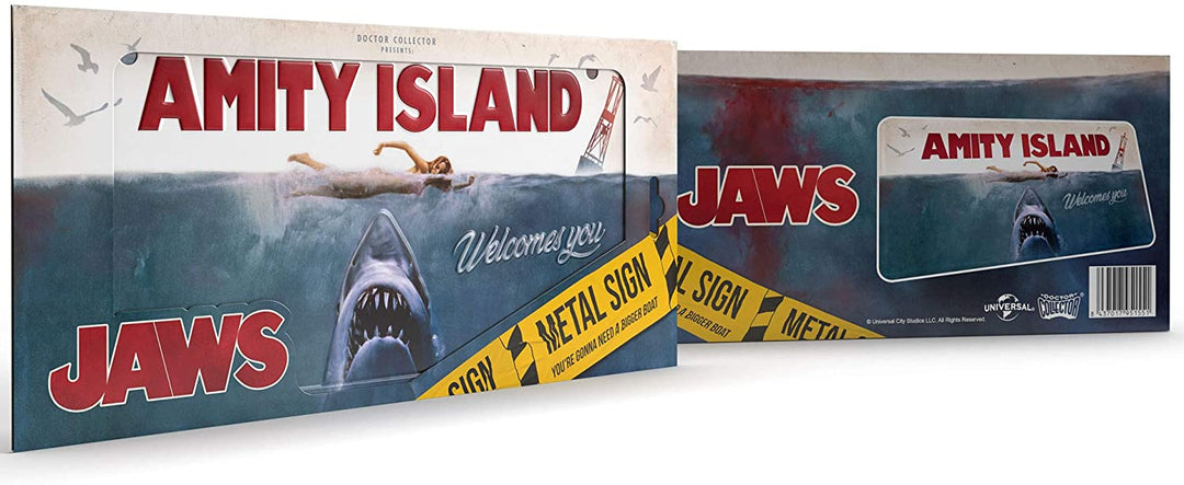 JAWS Amity Island Film Metal Sign