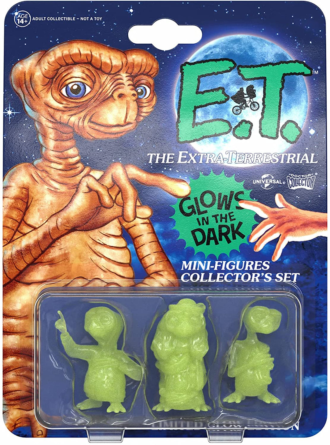 Doctor Collector ET ET the Extra-Terrestrial Glow in the Dark Mini Figures