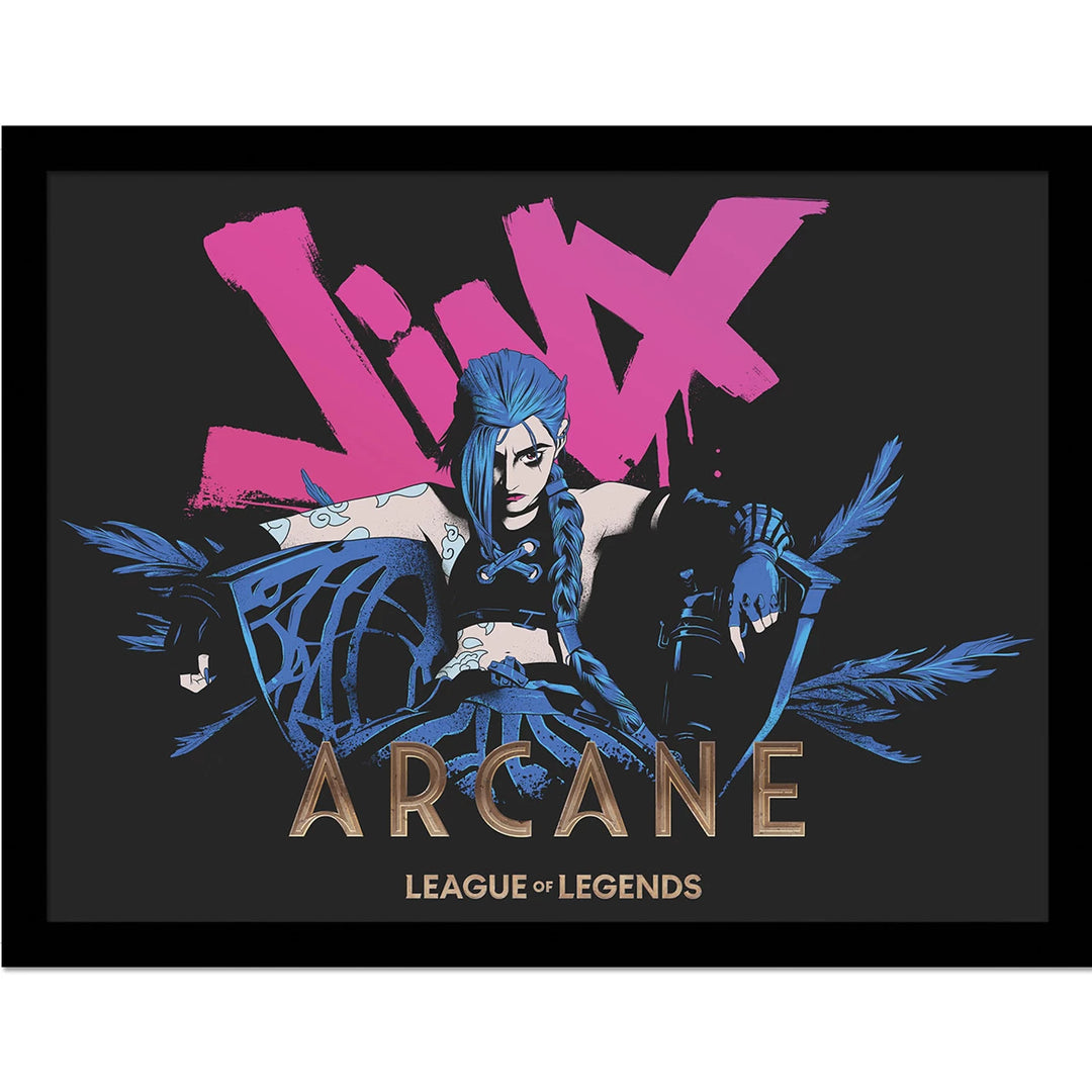 Jinx Landscape Arcane League of Legends Framed 30 x 40cm Collector Print