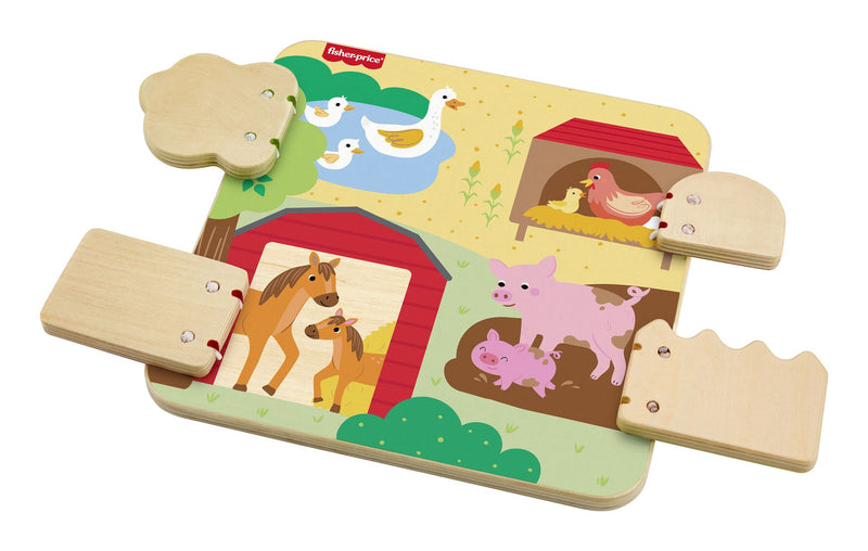 Fisher Price Wooden Farm Animal Board - Image