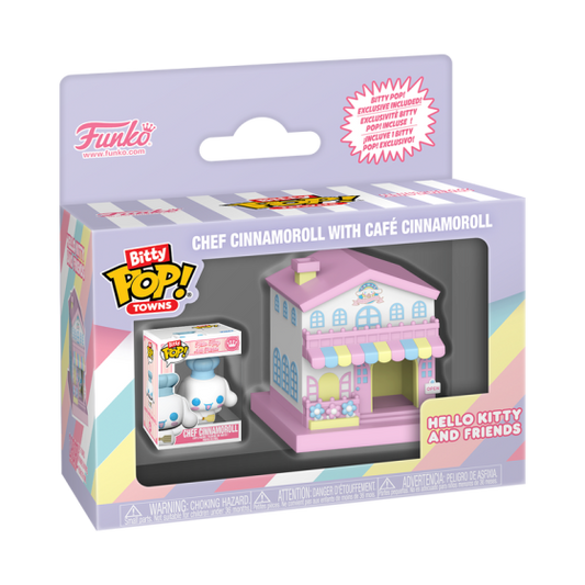 Sanrio- Cafe Cinnamoroll (chance of chase) Funko Bitty Pop! Town Vinyl Figure