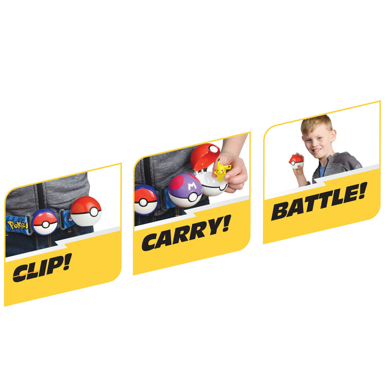 Pokemon Clip 'n Go Pikachu Poke Ball Belt Set W21