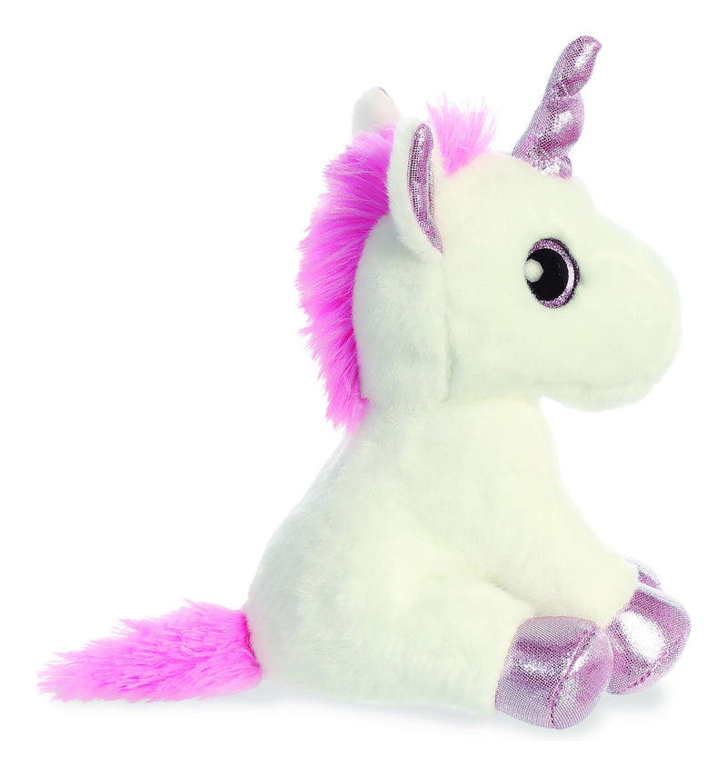 Sparkle Tales Lolly Unicorn White and Pink  7" - Image