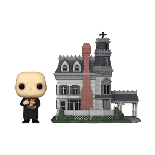 The Addams Family - Addams Home with Uncle Fester Funko Pop! Town Vinyl Figure, close up detail