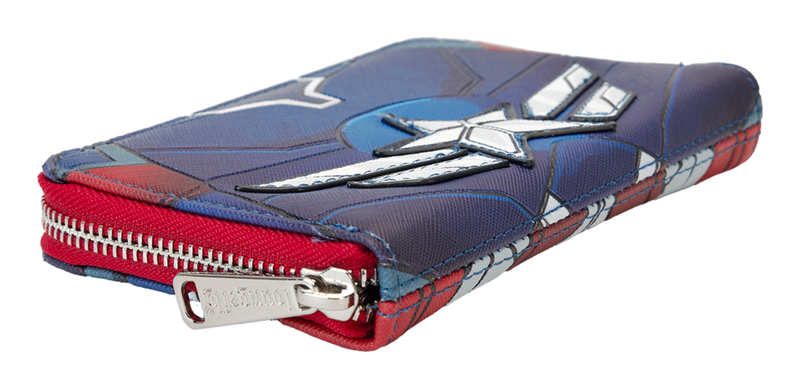 Loungefly - Marvel Captain America Black & White Wallet, in display