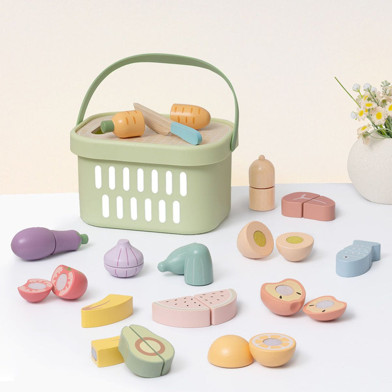 Wooden Cutting Food Set