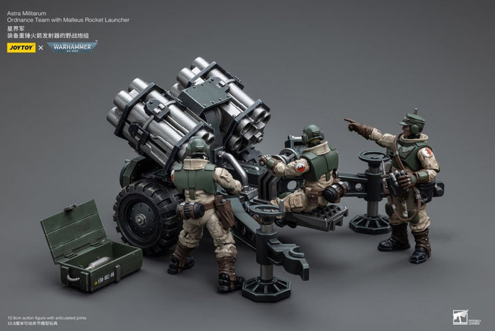 Warhammer 40K 1/18 Scale Astra Militarum Ordnance Team with Malleus Rocket Launcher