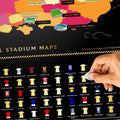 England Football Stadium Scratch-Off Map 25/26, rear view