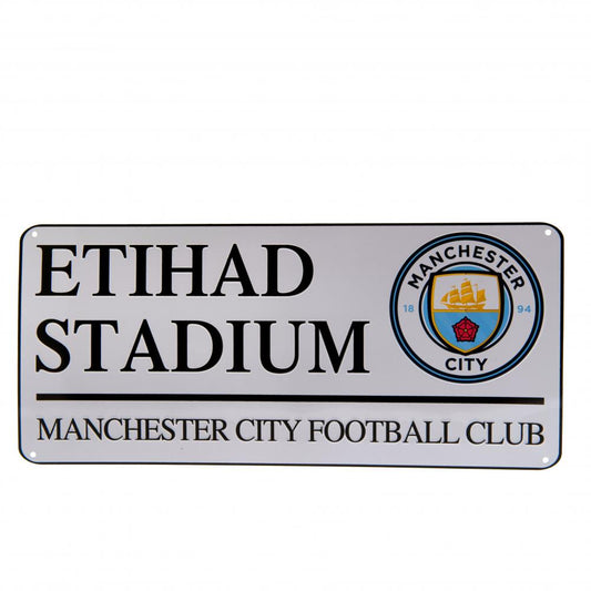 Manchester City FC White Street Sign collectible from Infinity Collectibles 2026