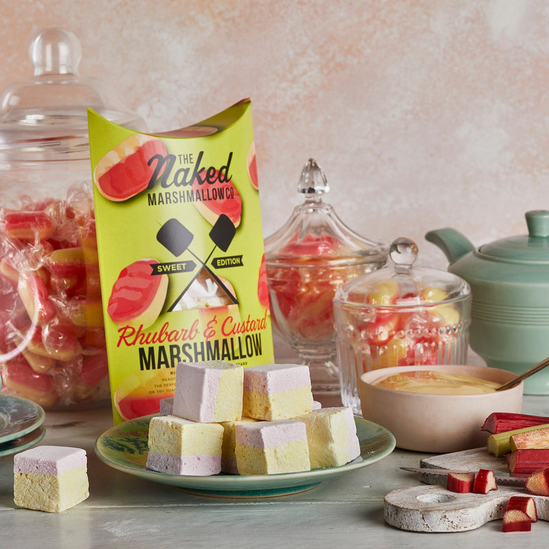 Rhubarb & Custard Gourmet Marshmallows collectible from THE MARSHMALLOW FACTORY
