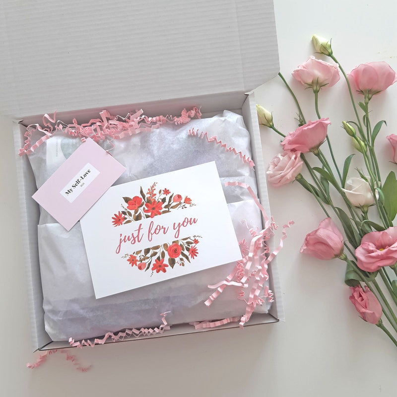 ULTIMATE RELAXATION SELF CARE BOX | CARE PACKAGE, side angle