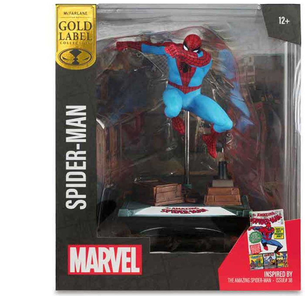 McFarlane Marvel Spider-Man 1:10th Scale Collectible with Scene Gold Label (The Amazing Spider-Man #68)