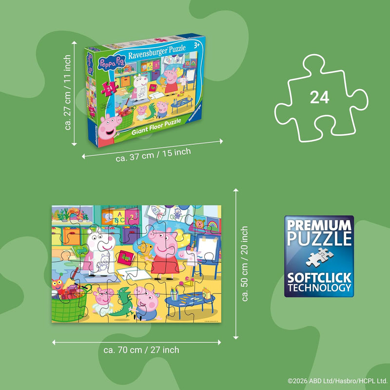 Peppa Pig Giant Floor Puzzle, 24pc