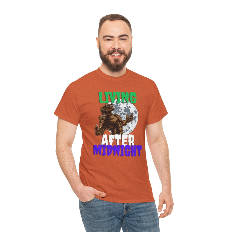'Living After Midnight' Men's T-Shirt, rear view