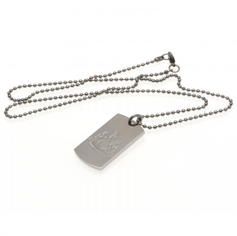Newcastle United FC Engraved Dog Tag & Chain, alternate view