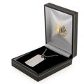 Newcastle United FC Engraved Dog Tag & Chain, side angle
