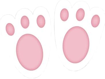 Easter Bunny Feet Embellishment Decorations 11cm - Pack of 40, alternate view