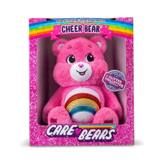 Care Bears 35cm Glitter Belly Cheer Bear Medium Plush