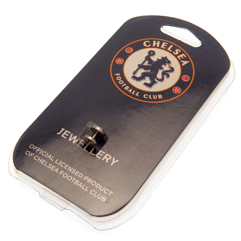 Chelsea FC Stainless Steel Stud Earring, side angle