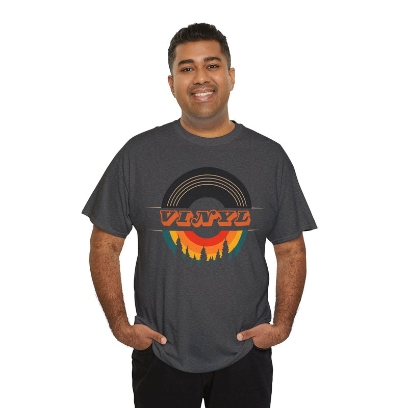 Vinyl Record Logo Men's T-Shirt, rear view