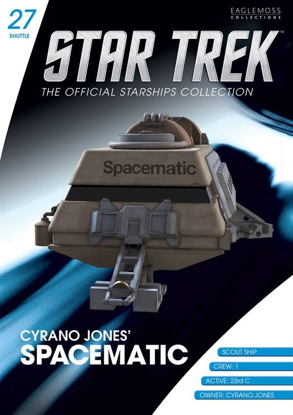 Cyrano Jones' Spacematic Shuttlecraft Model Die Cast Ship (Eaglemoss / Star Trek), side angle