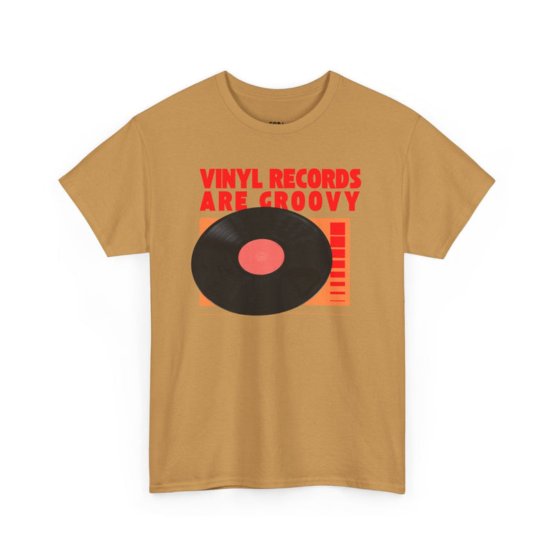 'Vinyl Records Are Groovy' Bold T-Shirt, product detail