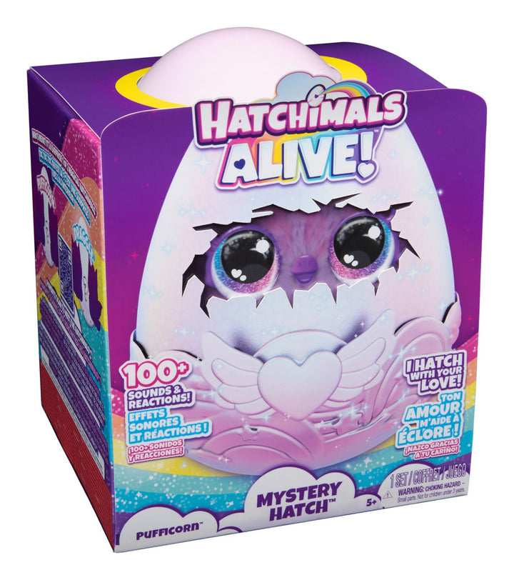 Hatchimals Mystery Hatch Pufficorn Interactive Plush Toy