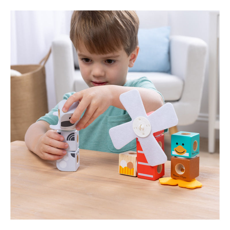Melissa & Doug - Blockables Farm Building Set, close-up detail