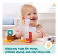 Melissa & Doug Blockables Farm Friends Building Set in use