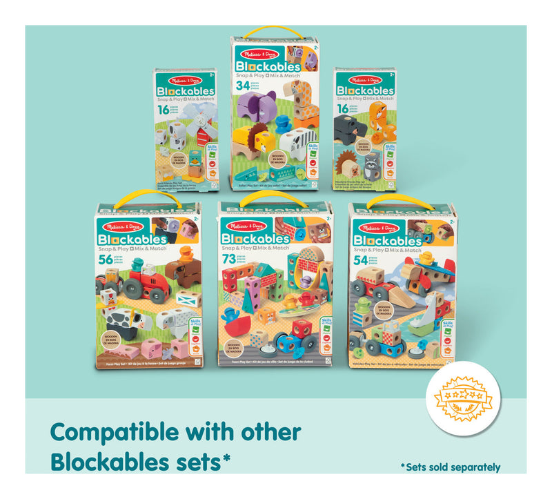 Melissa & Doug Blockables Safari Animals Building Set