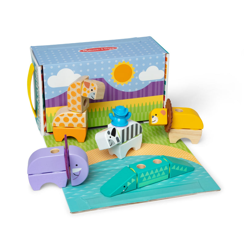 Melissa & Doug Blockables Safari Animals Building Set