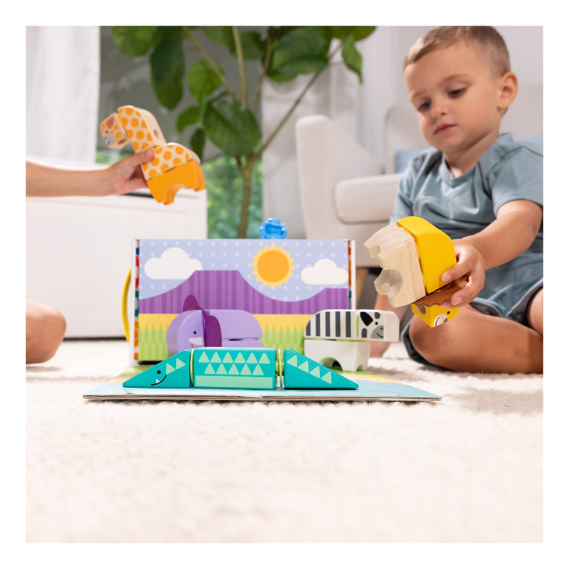 Melissa & Doug Blockables Safari Animals Building Set