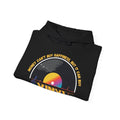 'Money Can't Buy Happiness, But It Can Buy Vinyl' Men's Hoodie, close-up detail