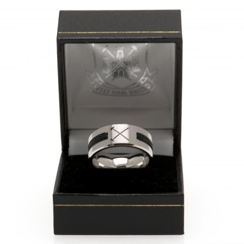 West Ham United FC Black Inlay Ring Medium HM, alternate view