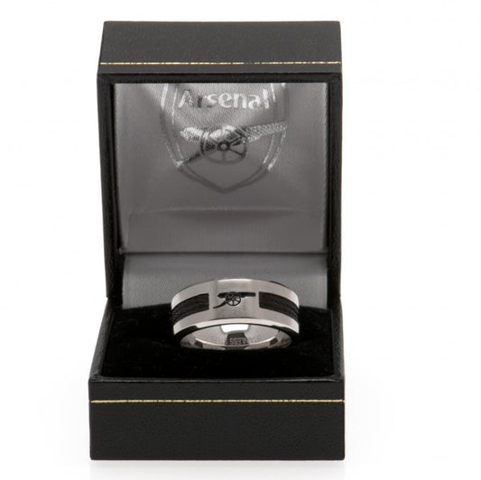 Arsenal FC Black Inlay Ring Large