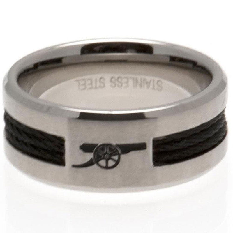 Arsenal FC Black Inlay Ring Small