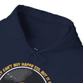 'Money Can't Buy Happiness, But It Can Buy Vinyl' Men's Hoodie, showing reverse