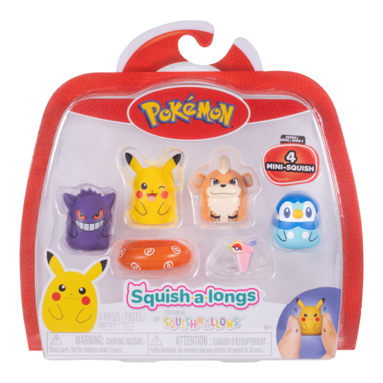 Squishalongs - 4 Fig.Pack (Pokemon Style 2) W2