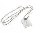 Tottenham Hotspur FC Silver Plated Dog Tag & Chain, alternate view