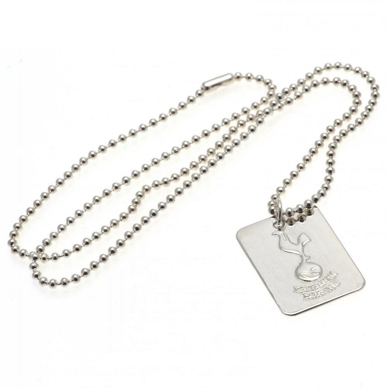 Tottenham Hotspur FC Silver Plated Dog Tag & Chain, alternate view