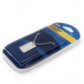 Tottenham Hotspur FC Silver Plated Dog Tag & Chain, side angle