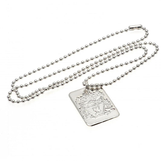 Liverpool FC Silver Plated Dog Tag & Chain, alternate view